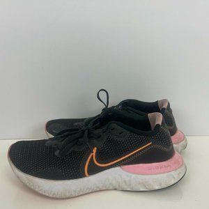 Nike Renew Run Running Shoes Black Orange Pink Womens Size 9.5